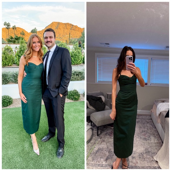 Reformation Stormi Maxi Dress Green Size 10 - Picture 10 of 10